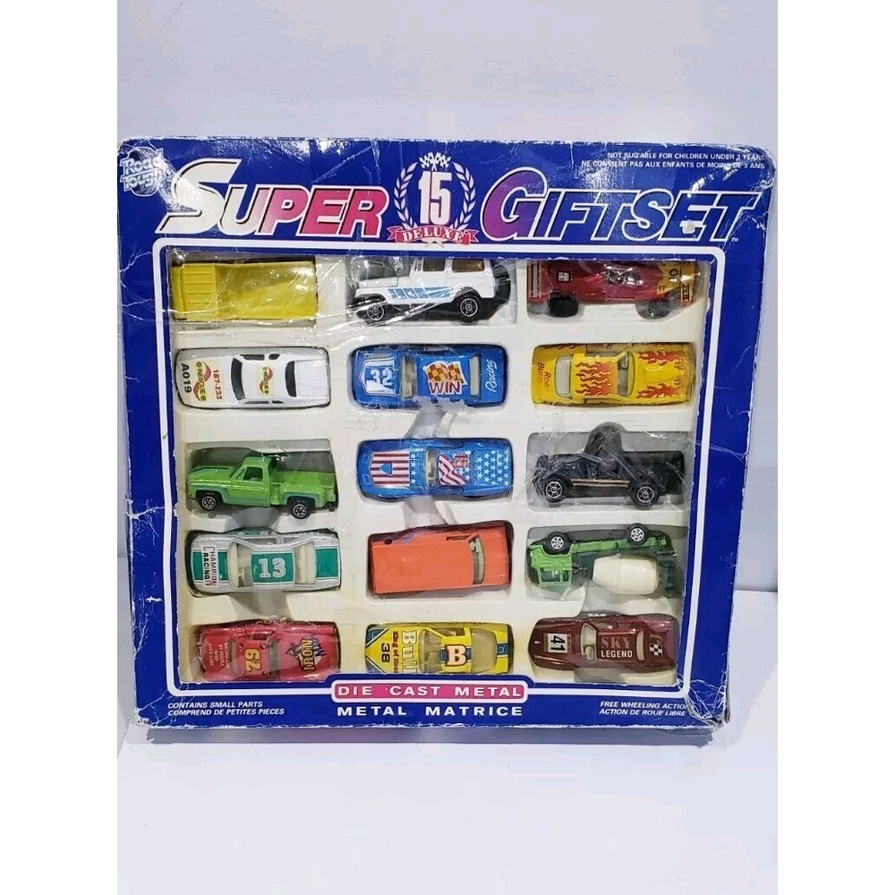 Road Tough Super 15 Deluxe Gift Set Die Cast Metal Free Wheeling Action